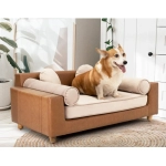 42 in Dog Bed, Removable Washable Velvet Cushion for Comfort Sleep, Joint Support for Different Pet Sizes, Premium Large Dog Bed