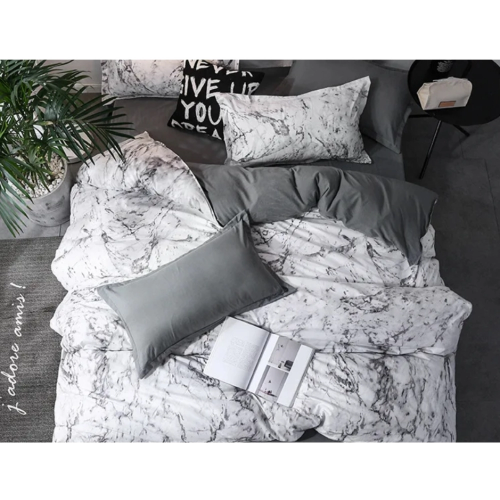 3pcs Duvet Cover Set with Pillow Case Double Comforter Bedding Set Quilt Cover Queen/King Couple or Single Bed