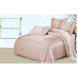 4pcs Silk Bed Sheets Set, 25 Momme Mulberry Silk Bedding Set, Sheets and Pillowcase Set, Extremely Soft and Luxurious