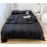 Black Bedding Set Soft Bed Linen Set Washed Cotton Duvet Cover Pillowcase and Bedsheet постельное бельё набор Home Bedclothes
