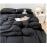 Black Bedding Set Soft Bed Linen Set Washed Cotton Duvet Cover Pillowcase and Bedsheet постельное бельё набор Home Bedclothes
