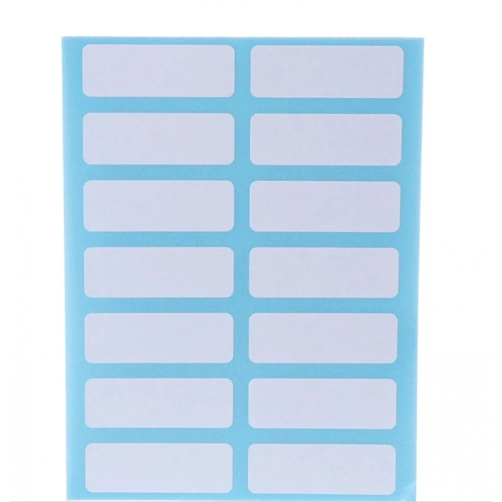168Pcs 12Sheets/pack 13x38mm Paper Self Adhesive Sticky White Label Name Stickers Blank Note Label Bar DIY Stationery Sticker
