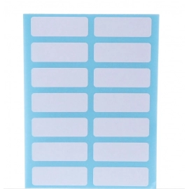 168Pcs 12Sheets/pack 13x38mm Paper Self Adhesive Sticky White Label Name Stickers Blank Note Label Bar DIY Stationery Sticker