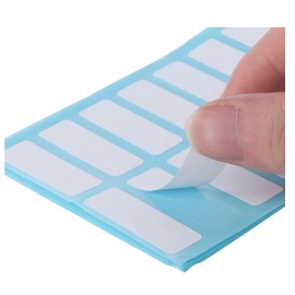 168Pcs 12Sheets/pack 13x38mm Paper Self Adhesive Sticky White Label Name Stickers Blank Note Label Bar DIY Stationery Sticker