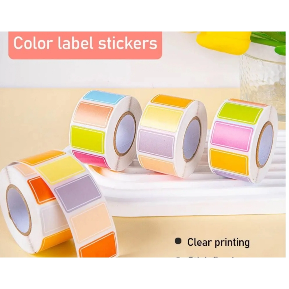 500Pcs/Roll Self-adhesive Label Stickers Durable Stationery Supplies Waterproof Labels Index Blank Writable Sticker