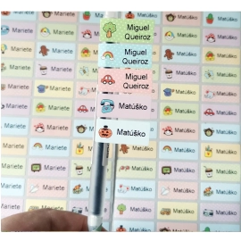 120pcs Transparent Custom Name Stickers Personalized Label Waterproof Office Supplies Tags School Stationery Scrapbook Sticker