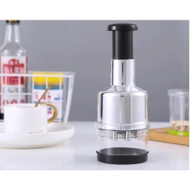 Multifunctional stainless steel manual onion chopper food crusher garlic press room cutter meat grinder kitchen vegetable tools
